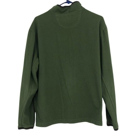 GH Bass & Co green half zip fleece mens size large - Picture 2 of 9